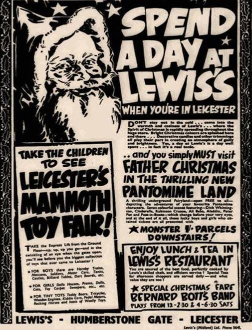 1939 Lewis's Leicester Ad Grantham Journal 17 November BNA - MBA